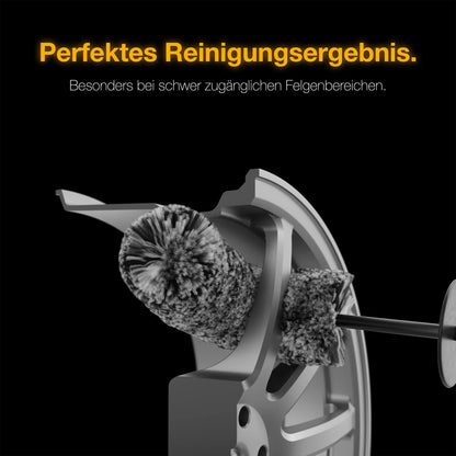 Biegbare Mikrofaser-Felgenbürste